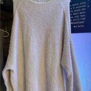 Free People Cozy Cream Textured Sweater